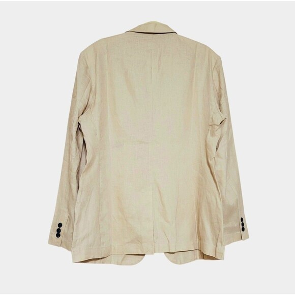 Quince Mens 100% European Linen Blazer XL New Beige Neutral Breathable Casual - Picture 10 of 13